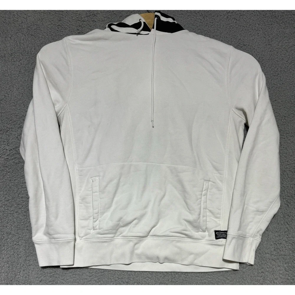 Levis Relaxed Fit Skate Graphic Pullover Hoodie in Zebra White Mens Medium